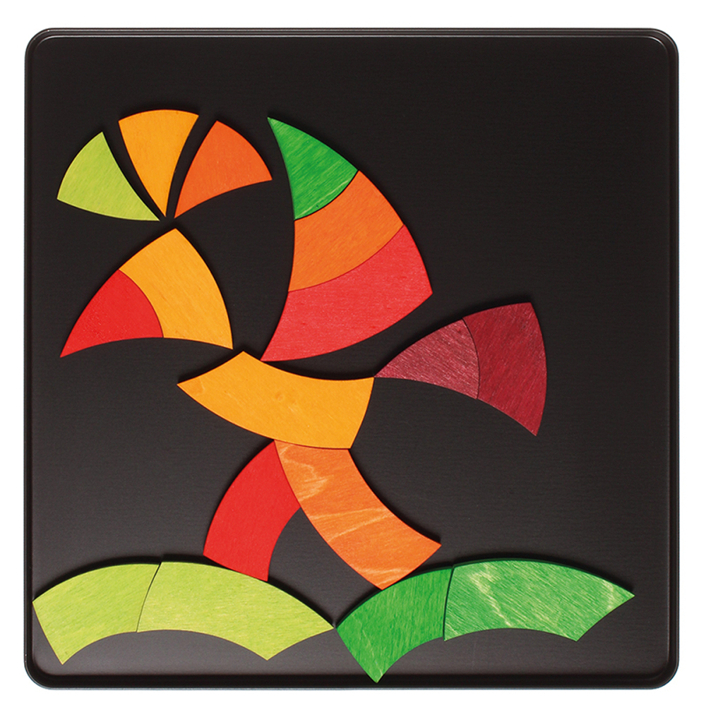 Магнитная деревянная мозаика "Круг Гете",  24 детали