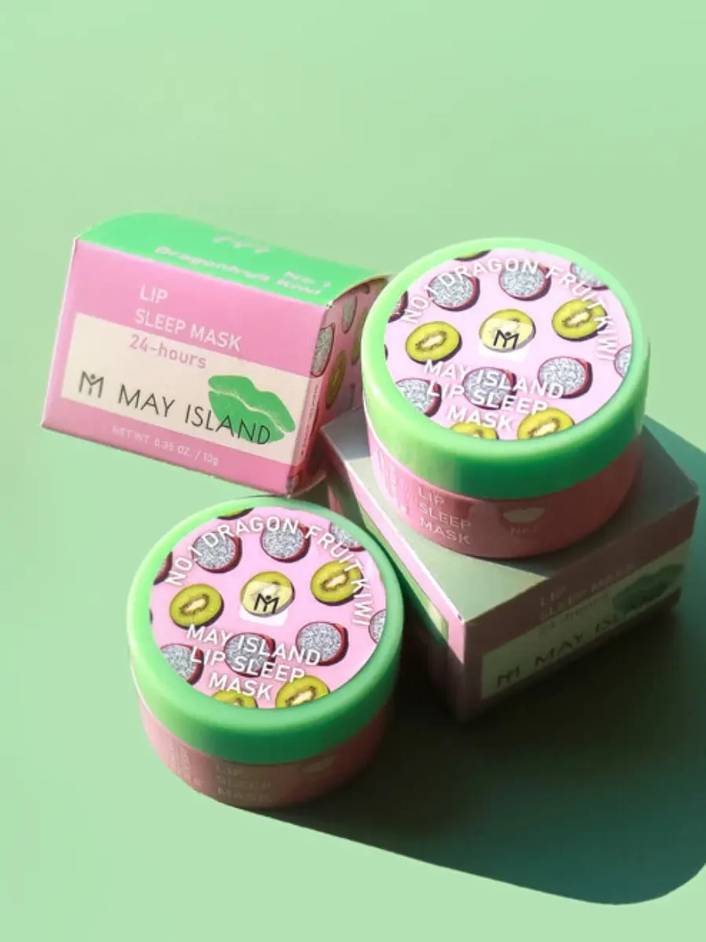 MAY ISLAND - МАСКА НОЧНАЯ ДЛЯ ГУБ С ЭКСТРАКТАМИ ПИТАХАЙИ И КИВИ LIP SLEEP MASK №1 DRAGONFRUIT KIWI, 10 МЛ