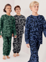 Пижама для мальчика Next 566-700, 3 шт., Серый, Синий, Зеленый