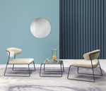 Пуф с обивкой Scab Design Lisa Lounge Pouf, антрацит, слоновая кость