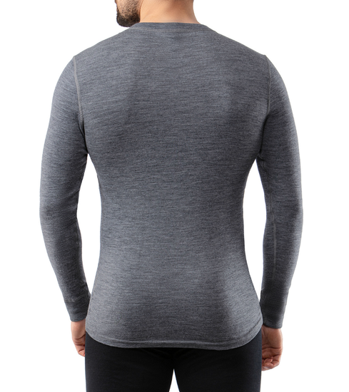 Термобелье мужское футболка Norveg Soft  с длинным рукавом (15SM1RL003-014) серый меланж