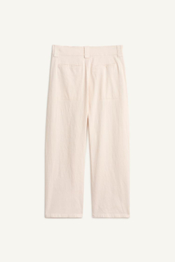 ZARA БРЮКИ ИЗ СМЕСОВОГО ХЛОПКА, ЦВЕТ СЛИВОЧНОГО МАСЛА