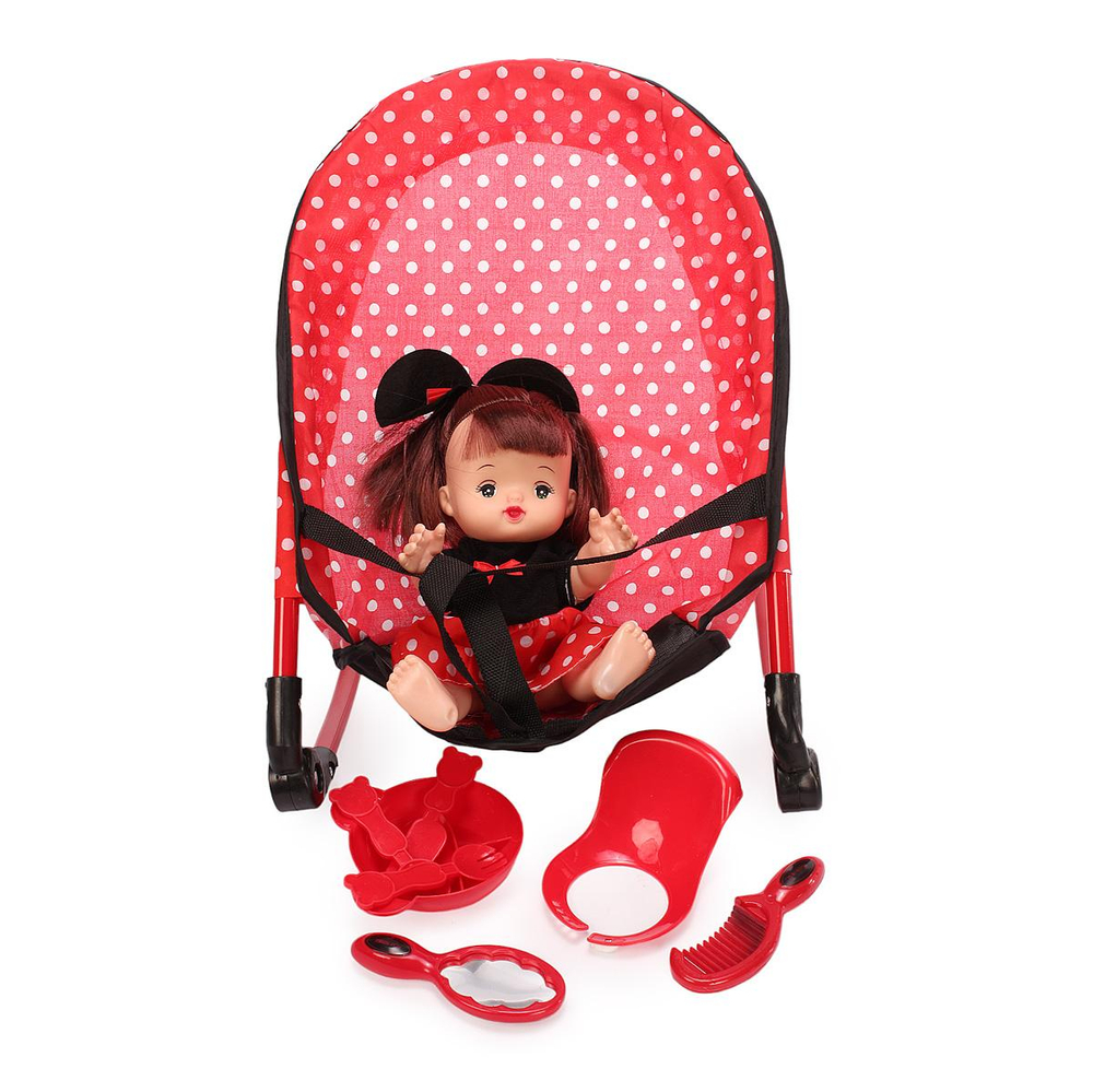 Аксессуар для куклы Стульчик для кормления с куклой, пакет CS5817-1