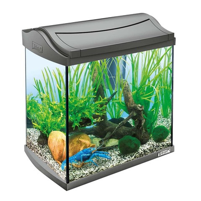 Tetra AquaArt Goldfish LED 30 л - прямоугольный аквариум с LED светом и фильтром, серый