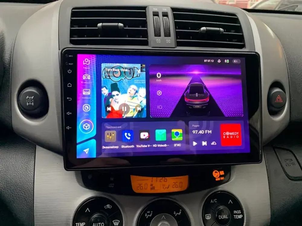 Магнитола для Toyota RAV4 30 2005-2012, Vanguard - FarCar BM018-9M монитор 9.5" QLED на Android 14, TS10, 4+32Гб, CarPlay, 4G SIM-слот