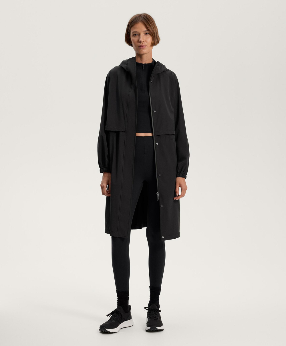 Oysho Сверхлегкий плащ с водонепроницаемостью 10 000 мм, черный