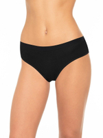 Трусики-бразилиана в мелкий рубчик (Размер: L) (Цвет: черный)