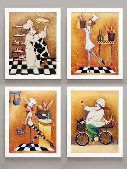 Картины на стену интерьерные 21*27 см 4 шт.