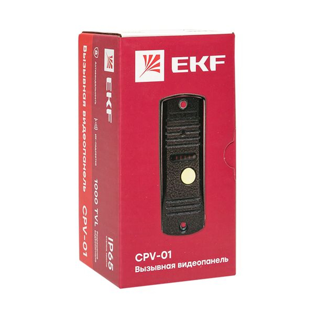 Вызывная видеопанель CPV-01 медь 4пр. 1000TVL IP65 EKF