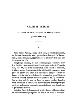 Saint François De Xavier De La Compagnie De Jésus: Son Pays, Sa Famille, Sa Vie. Documents Nouveaux. 1Re Serie | L.J. M. Cros
