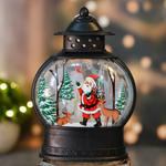 Сувенир новогодний с подсветкой "Лампа. Дедушка Мороз" 7*4*13см, черный