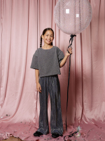 Футболка с люрексом укороченная Mjölk Silver