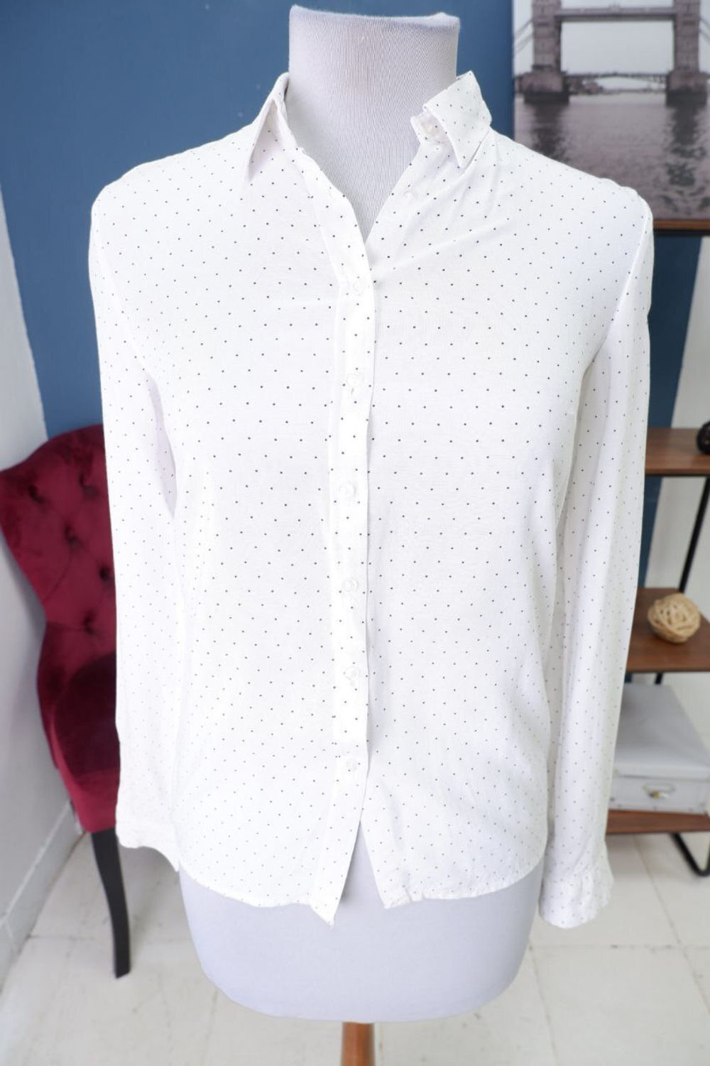 Блузка Modis в мелкий горошек 40 размер