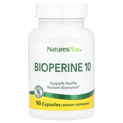 NaturesPlus, Bioperine 10, 90 капсул (10 мг в капсуле)