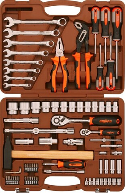 OMT77S Набор инструмента универсальный 1/4", 1/2"DR, 77 предметов