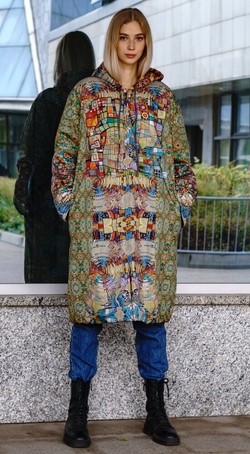 Двустороннее пальто-парка