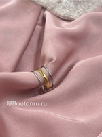 Тройное кольцо с золотом и серебром