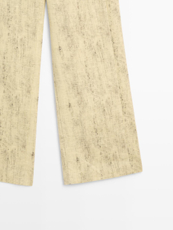 Massimo Dutti Брюки из смеси рами, желтый