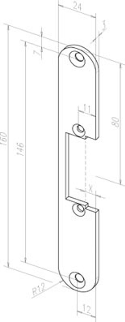 Плоская запорная планка 121