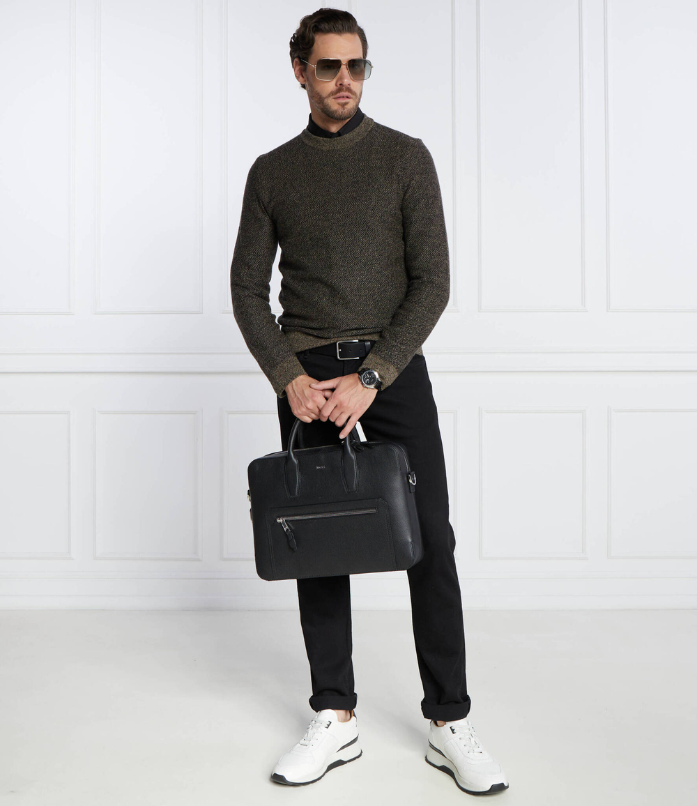 Хлопковый свитер marameo BOSS BLACK - коричневый(50500662)