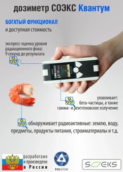 Профессиональный дозиметр СОЭКС Квантум New 2022 (измерение радиационного фона и накопленной дозы радиации)