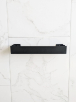 Держатель для полотенец настенный, черный, 30см