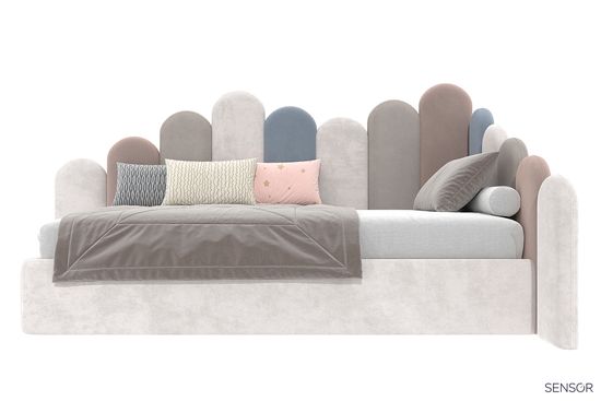 Кровать угловая Бамбини kids - разноуровневая