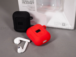 Bluetooth-наушники беспроводные вкладыши HOCO ES32 Original series Apple (White with Red silicone sleeve)