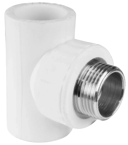 Тройник PP-R комбинированный белый НР Дн 20х3/4" VALFEX 10128120