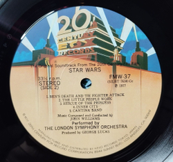 Винтажная виниловая пластинка LP John Williams, The London Symphony Orchestra Star Wars (Japan 1978) (Obi) (Poster)