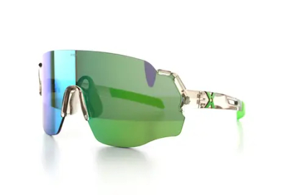 Спортивные очки HILX Savage (L) Shiny Crystal Grey Green / Green Lens