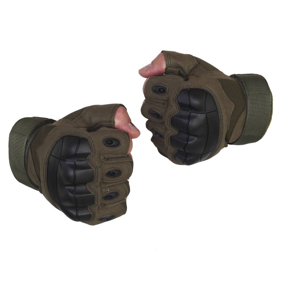 Перчатки стрелковые беспалые (олива)