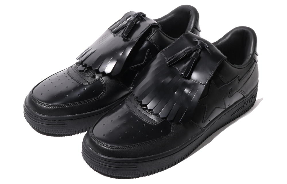 A Bathing Ape Bathing Ape Quilt Tassel Leather Sneakers