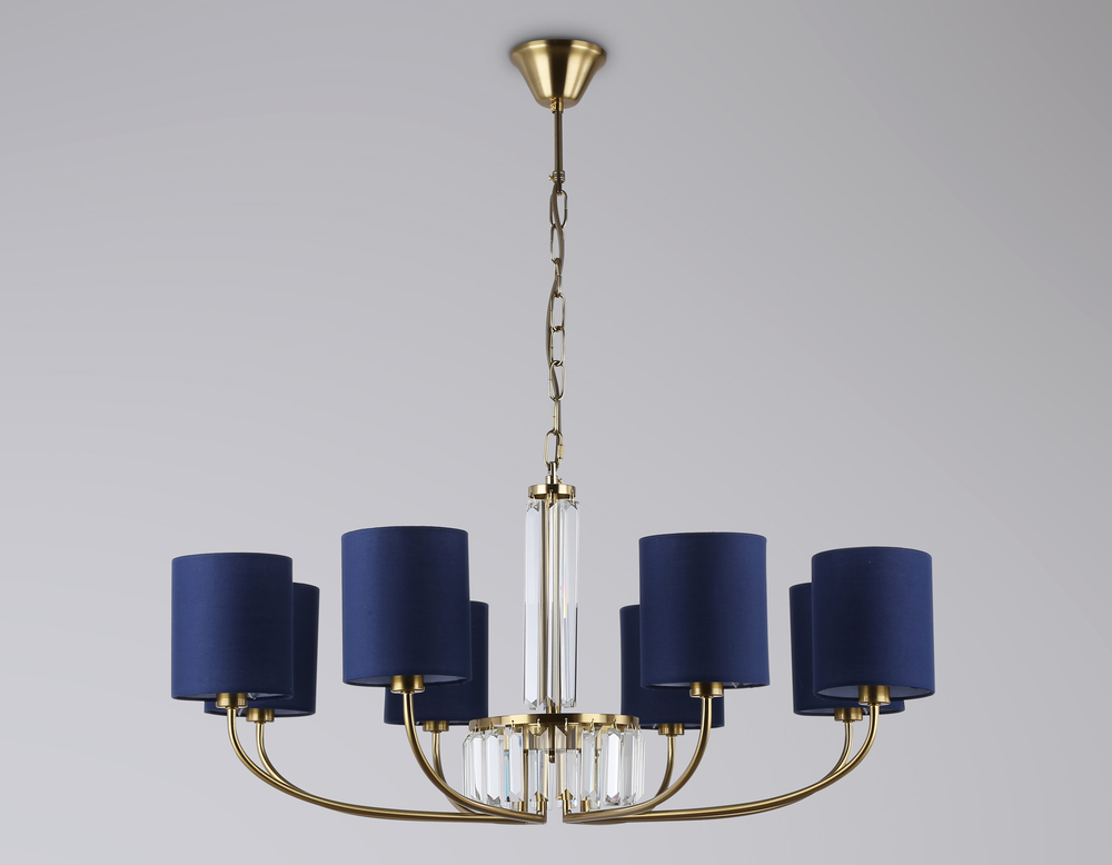 Светильник подвесной LH71273/8 BS/BK латунь/черный E14/8 max 40W D820*840