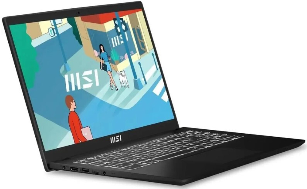 Ноутбук  MSI Modern 15H 15.6 ", Core i5, 8 Гб RAM, 512 Гб SSD, UHD Graphics, Черный