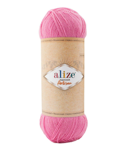 Суперваш артисан (Superwash artisan) пряжа Alize 75%шерсть 25%полиамид 5х100г/420м 178 розовый