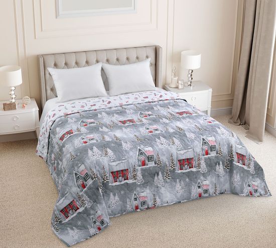 Покрывало стеганое Зимняя прогулка перкаль