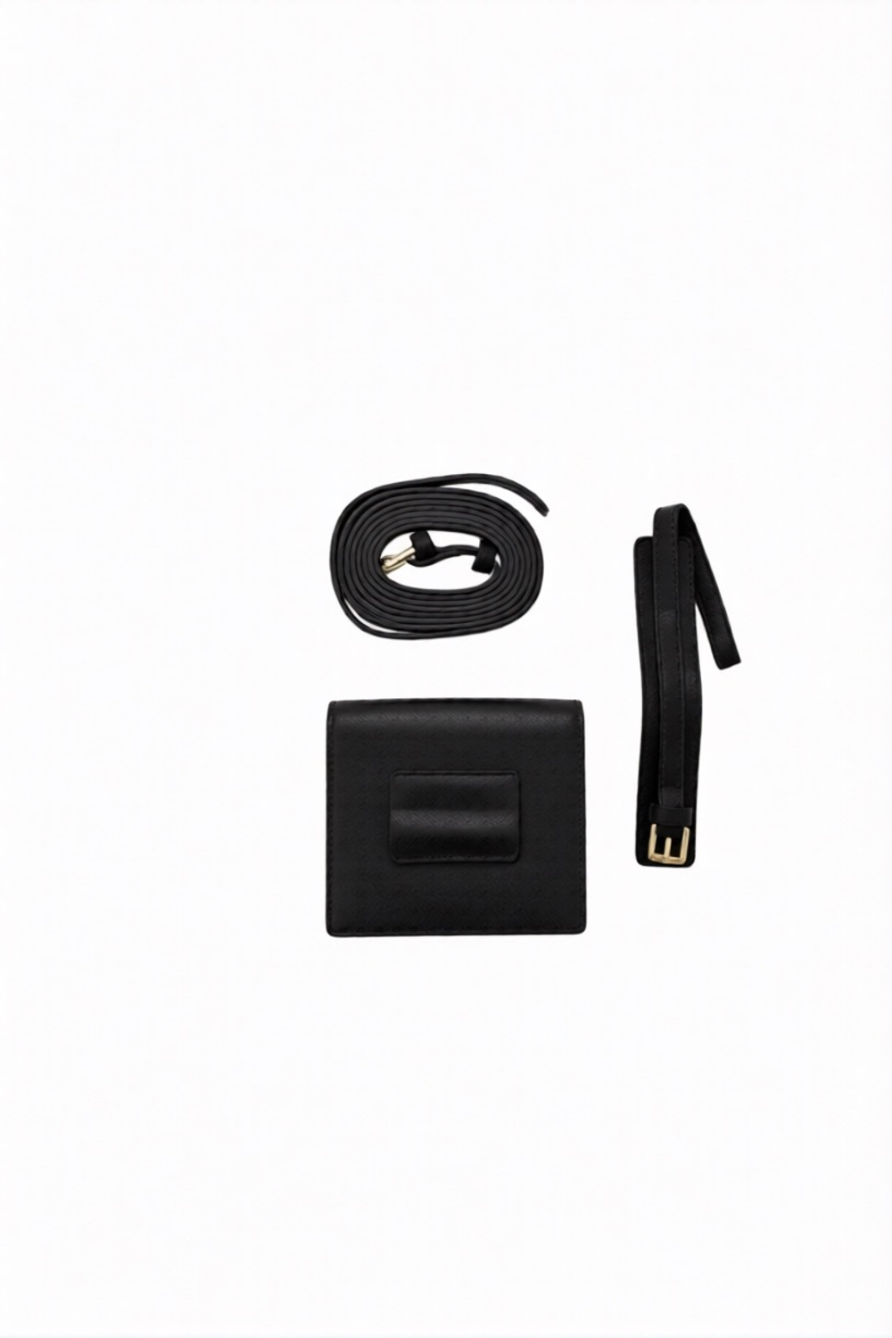 Кошелёк женский на запястье, на пояс из экокожи черный JACQUEMU