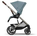 Коляска Cybex Balios S Lux TPE complete Aton S2 Moon Black 3 в 1 Stormy Blue с дождевиками