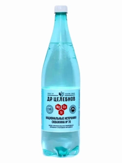 Вода газированная Д.Р. Целебнов минеральная лечебно столовая газированная, 1,5 л