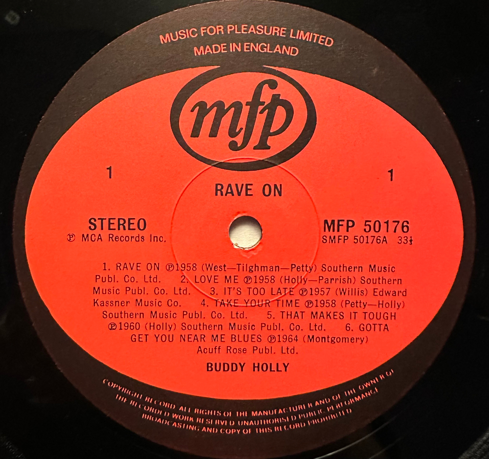 Buddy Holly - Rave On (Англия 1975г.)