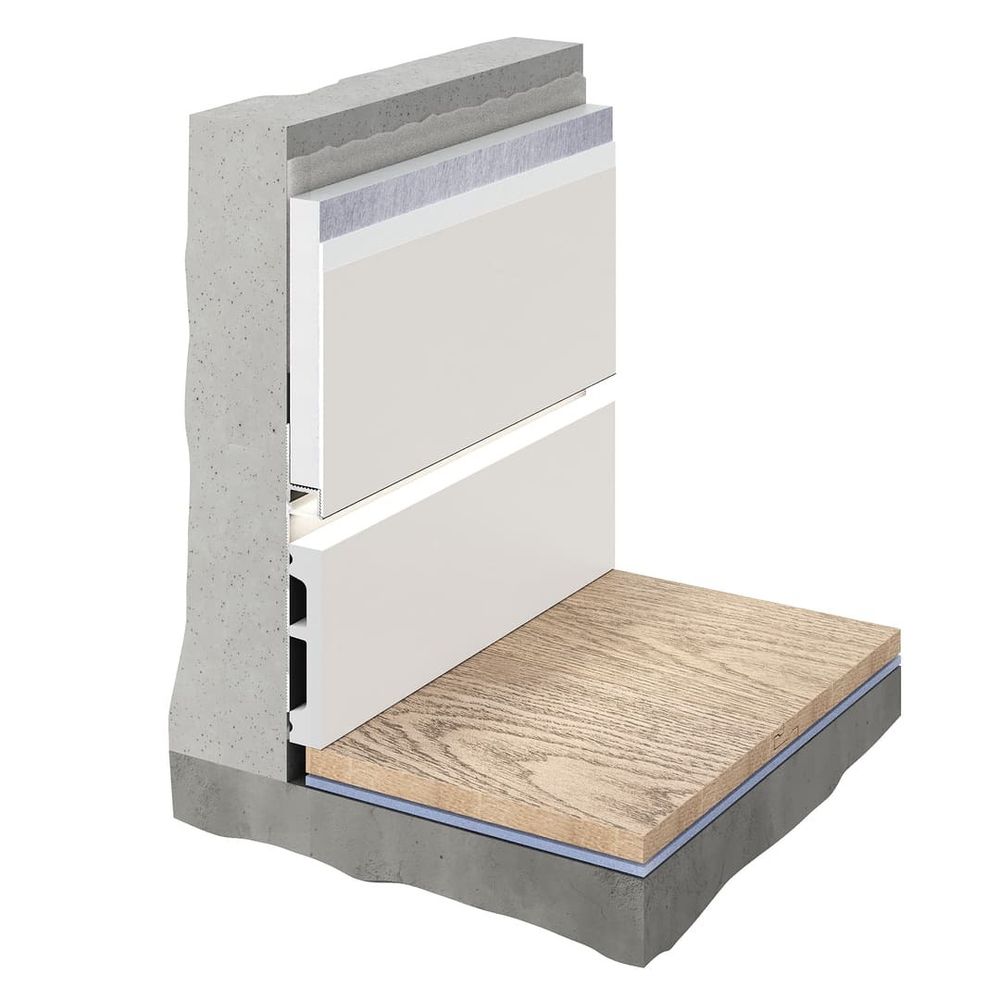 Скрытый профиль Invisible анодированный черный, 2000x13,5x131 мм