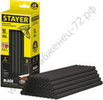 STAYER Black чёрные 11х200 мм, 40 шт, Клеевые стержни (2-06821-D-S40)