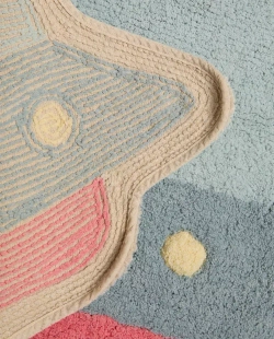 ZARA HOME ДЕТСКИЙ КОВРИК ДЛЯ ВАННОЙ "ЛЕТАЮЩАЯ ТАРЕЛКА", СИНИЙ