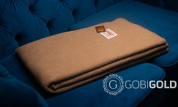 Одеяло тканое из 100% верблюжьей шерсти 150х200 см. (GOBI SUN) - камел