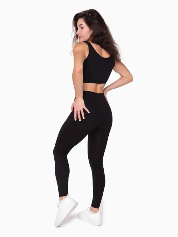 Леггинсы женские, цвет чёрный, размер 44