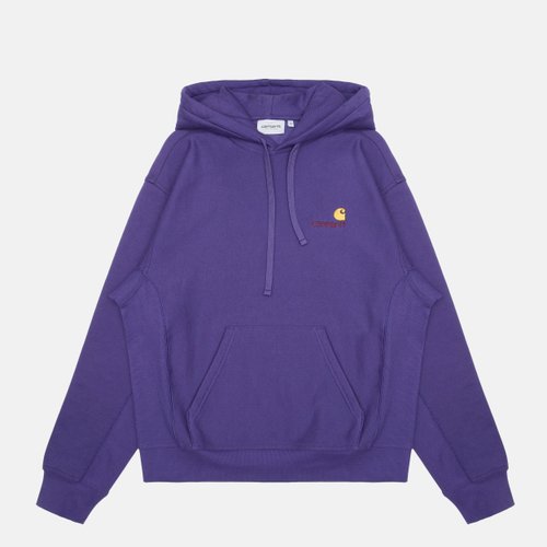 Толстовка мужская Carhartt WIP Hooded American Script артикул:I028279_aura - купить в магазине Дайс