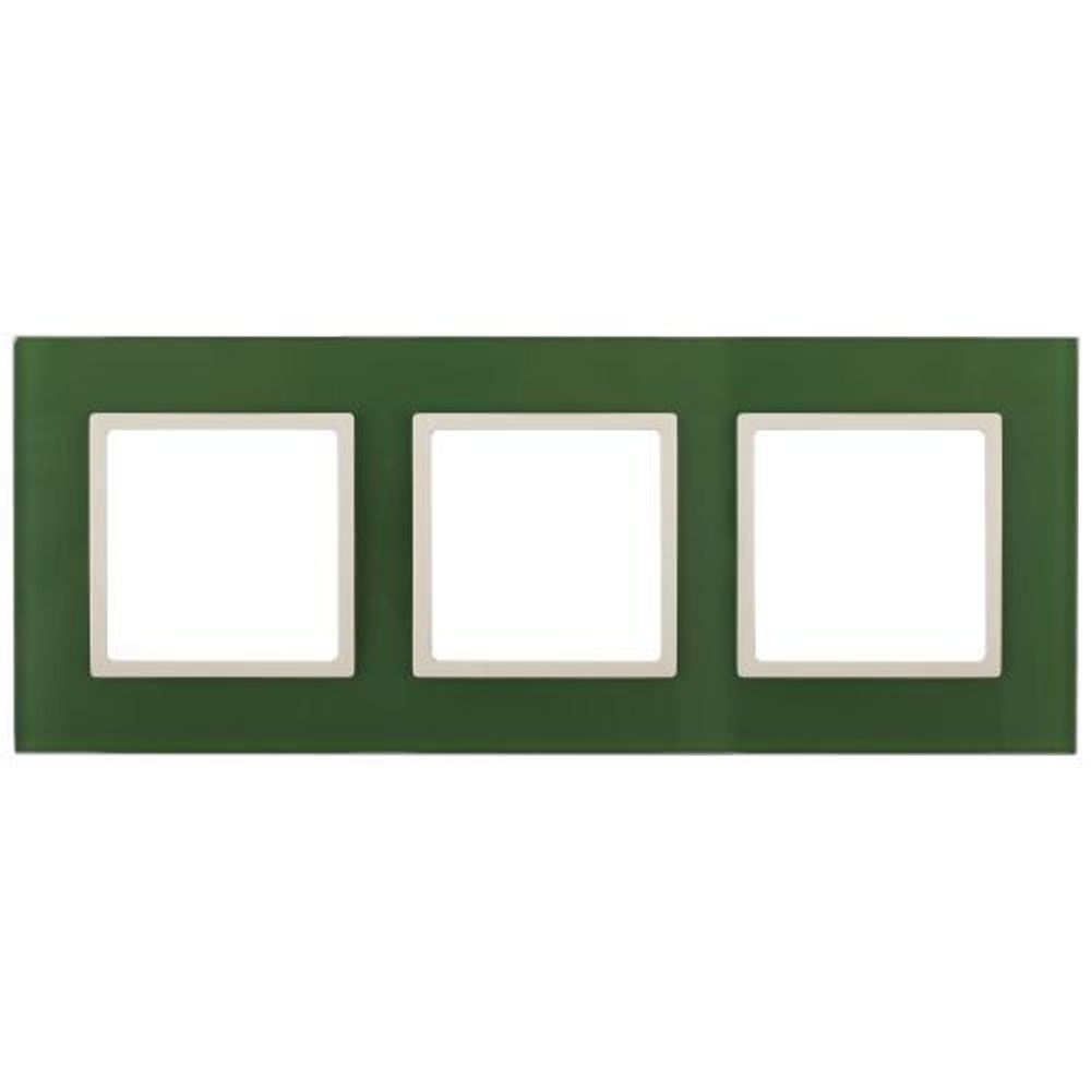 Рамка 3-м 14-5103-27 стекло Elegance зел.+сл. кость ЭРА Б0034517 Рамка 3-м 14-5103-27 стекло Elegance зел.+сл. кость ЭРА Б0034517