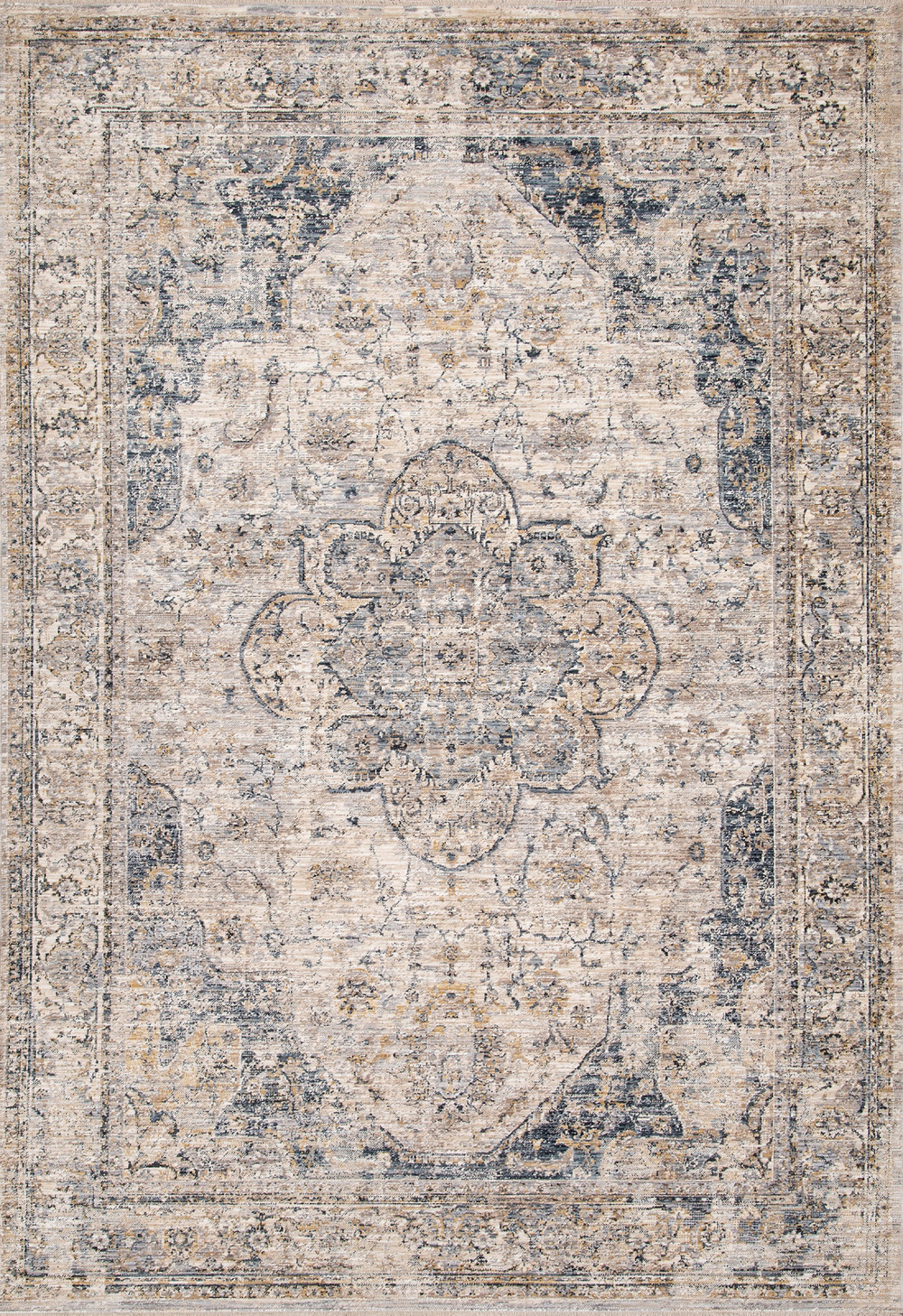 Ковер L0206D - CREAM - Прямоугольник - коллекция SHANTI размер 80*150 см