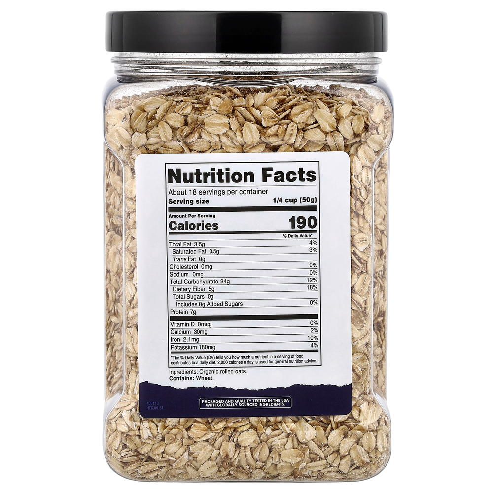 Nutricost, Pantry, органические овсяные хлопья, 907 г (32,4 унции)